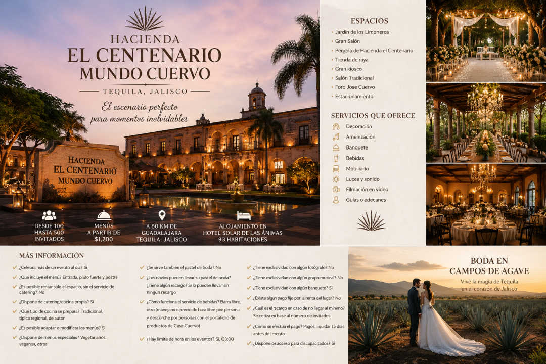 Bodas y Eventos en Tequila Jalisco Mexico